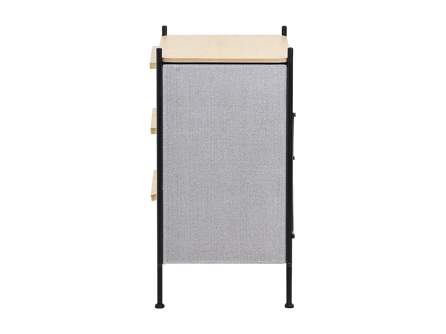 ML-Design Cómoda con 3 cajones de tela 58 x 78 x 42,5cm gris cajonera con tablero MDF y estructura de acero unidad de almacenamiento gabinete de salón
