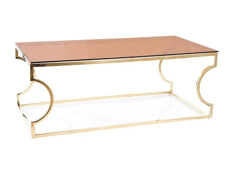 Ława KENZO A 120x60 bursztynowa/złota