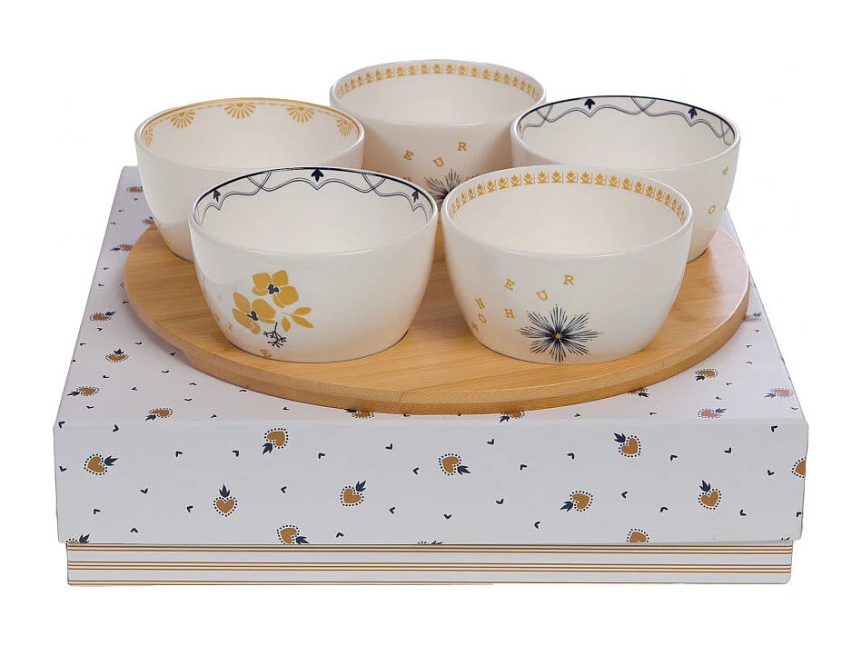 Coffret 5 bols Poésie