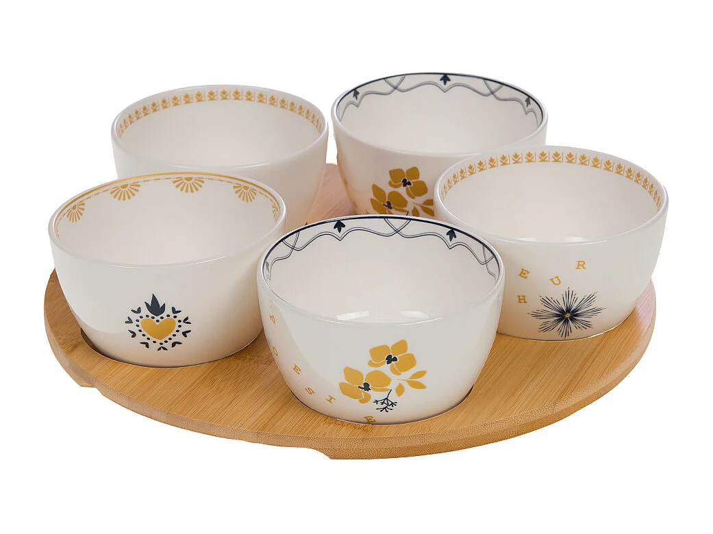 Coffret 5 bols Poésie