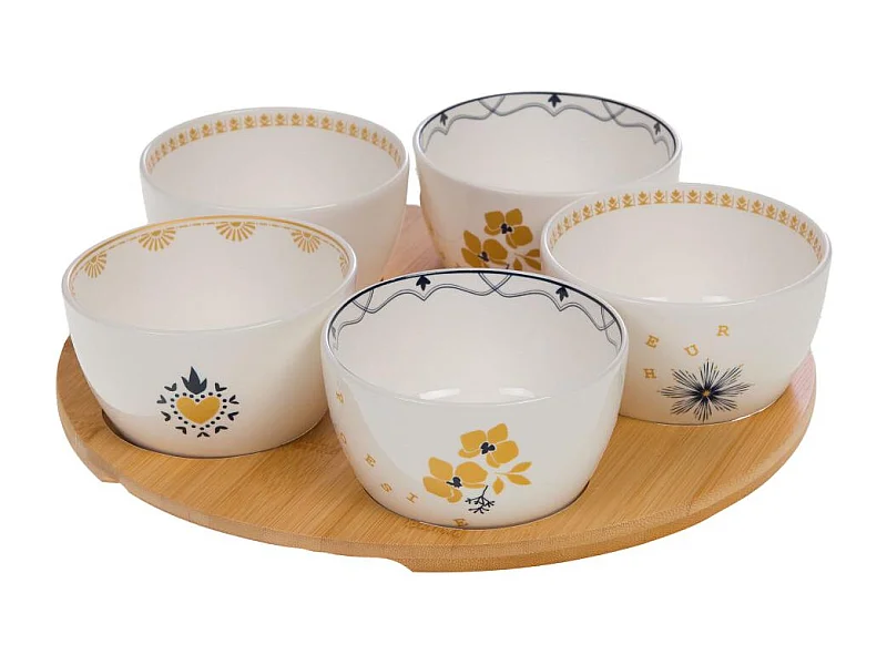 Coffret 5 bols Poésie