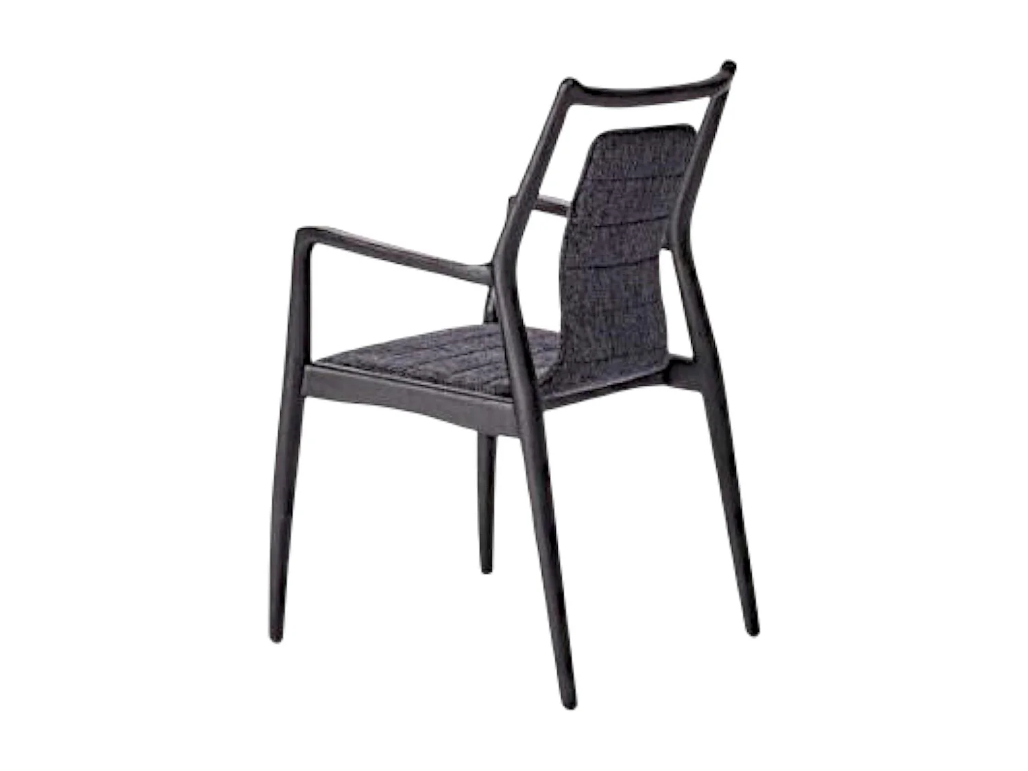 Chaise design anthracite à structure noire (lot de 2) ALDER
