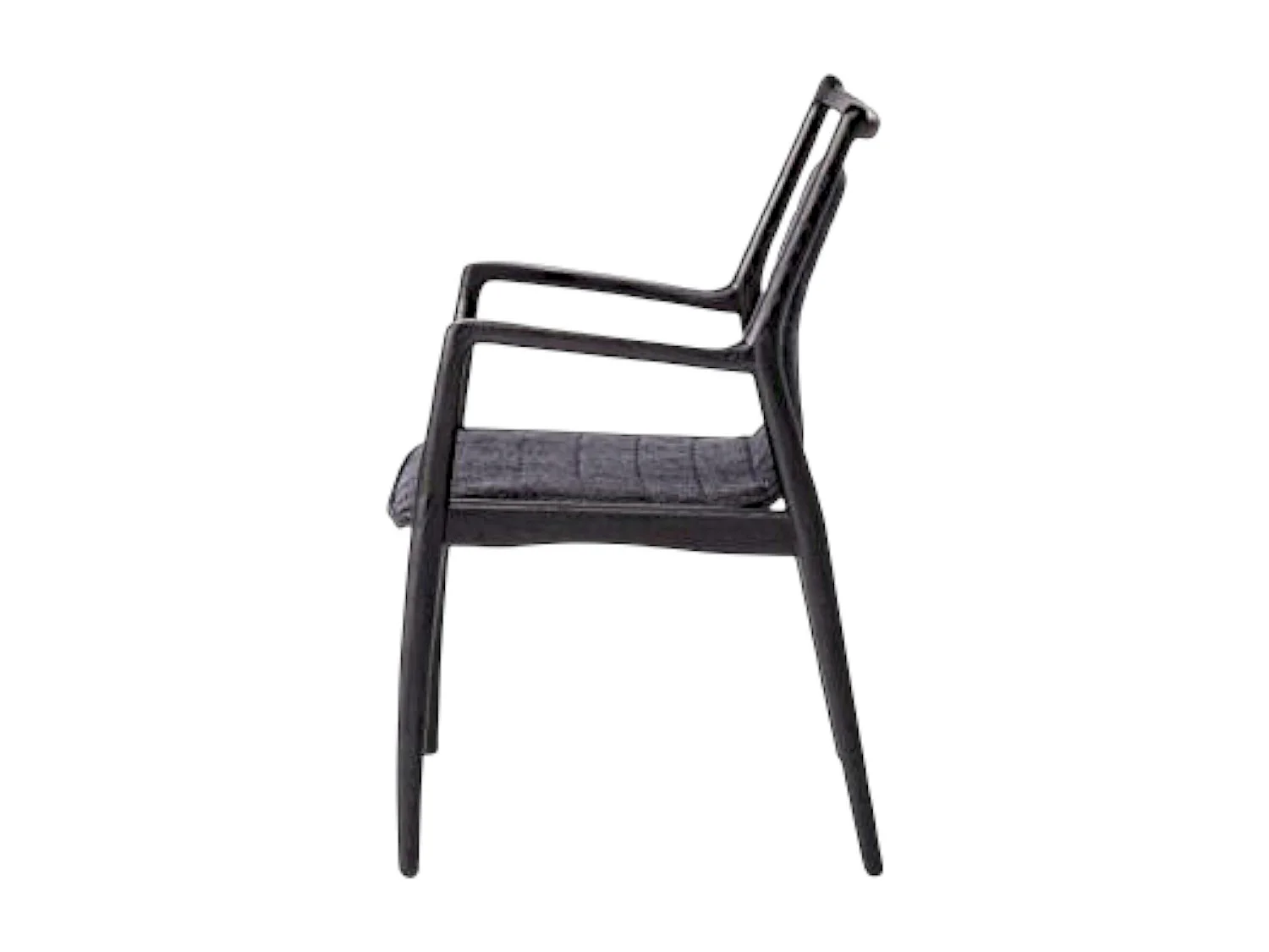 Chaise design anthracite à structure noire (lot de 2) ALDER
