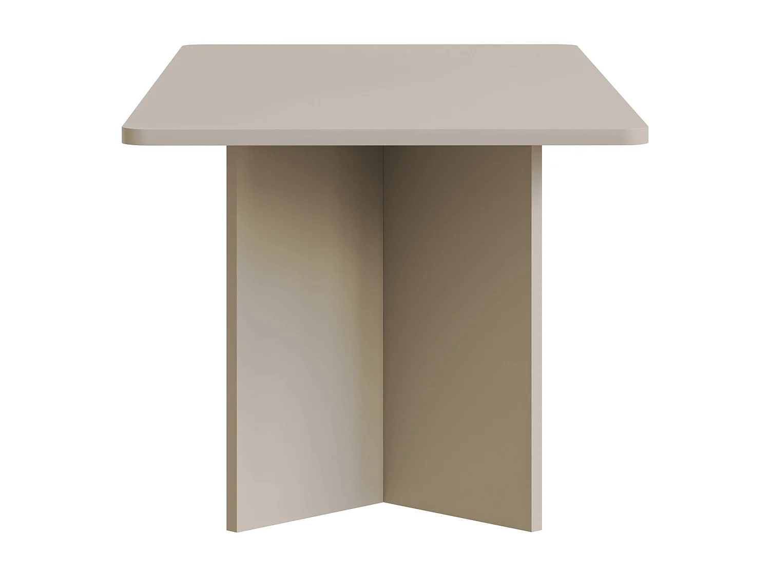 Eettafel 204×90 cm – rechthoekig met afgeronde hoeken en paneelpoten – kasjmiergrijs – QUBEO