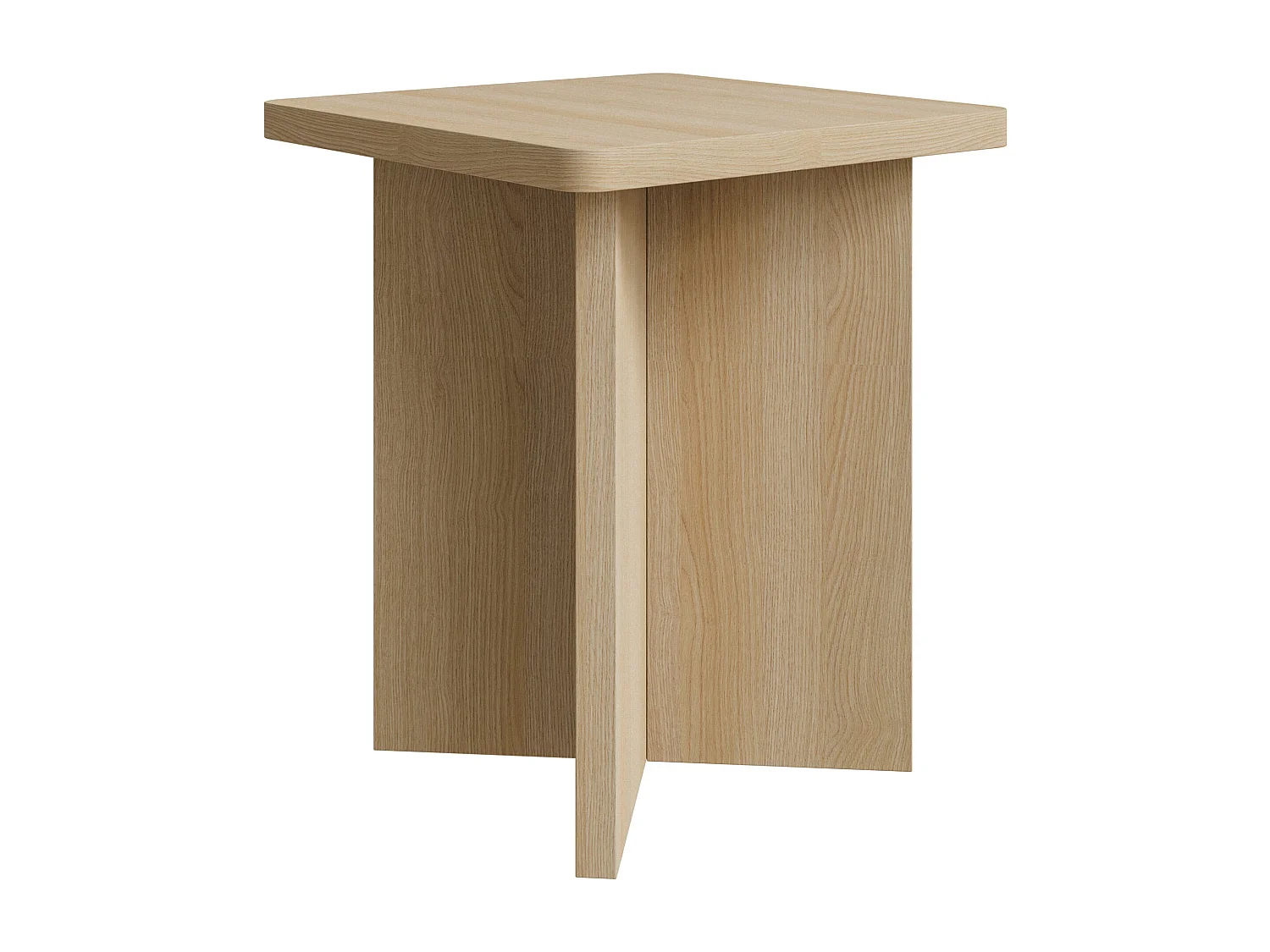 Table basse – 42 cm – chêne effet bois – QUBEO