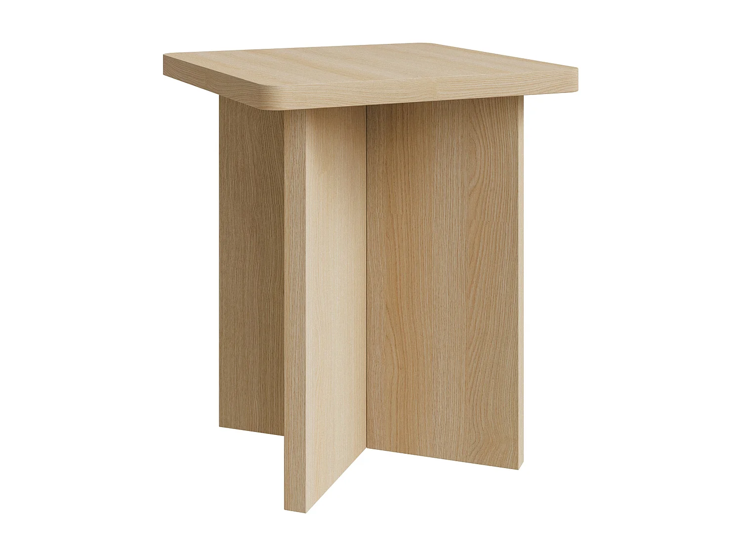 Table basse – 42 cm – chêne effet bois – QUBEO