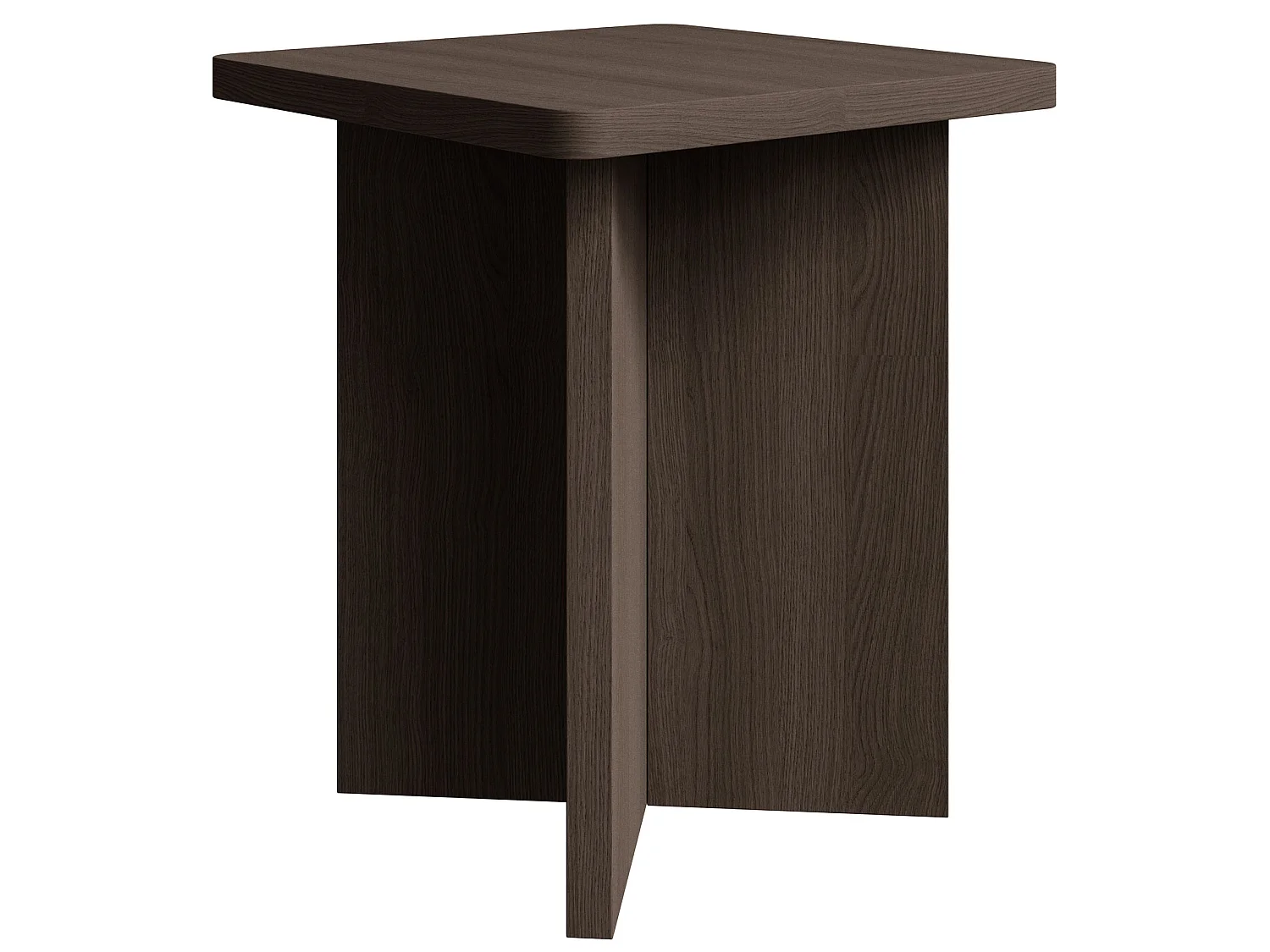 Table basse – 42 cm – frêne brun effet bois – QUBEO