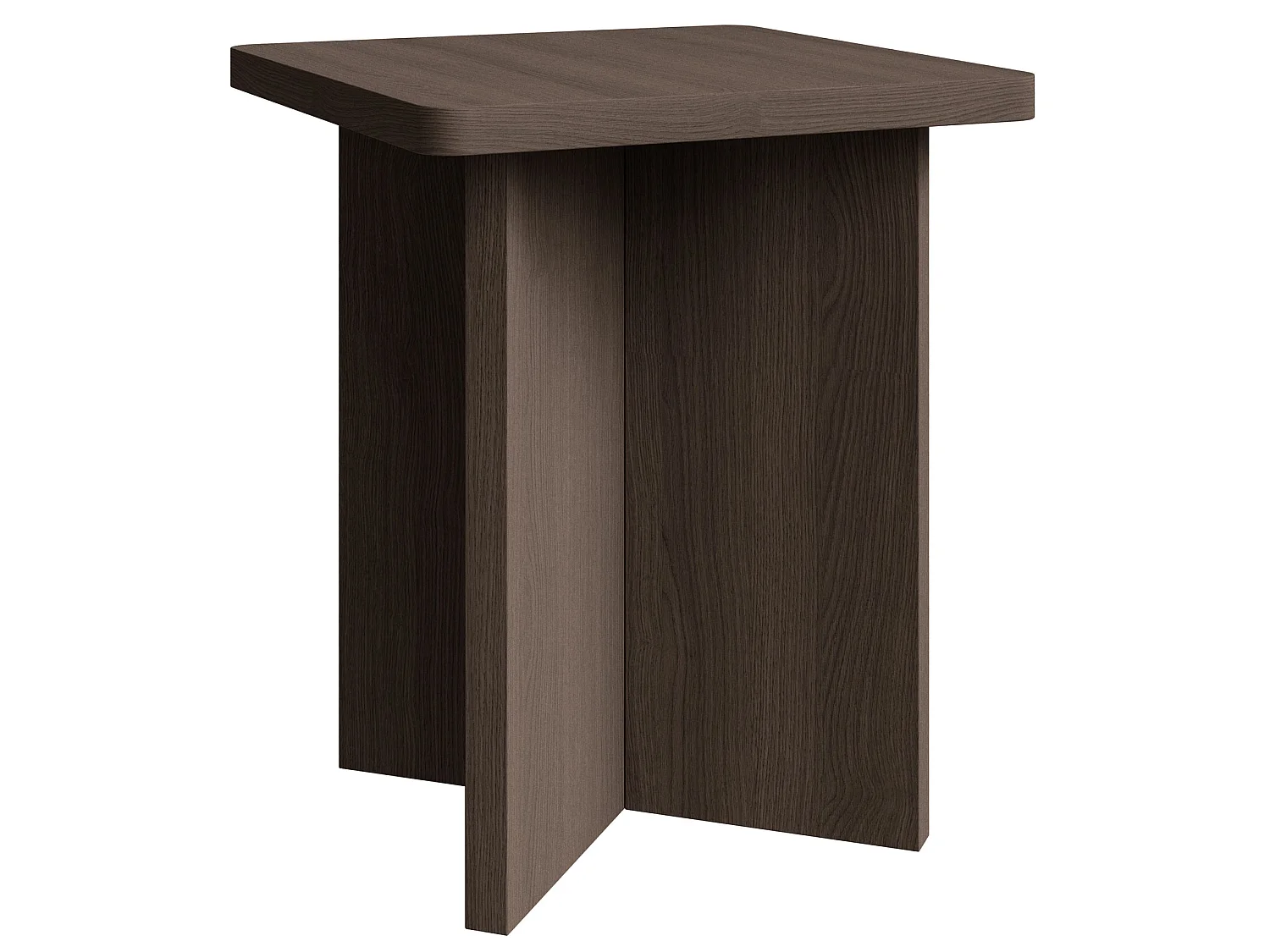 Table basse – 42 cm – frêne brun effet bois – QUBEO