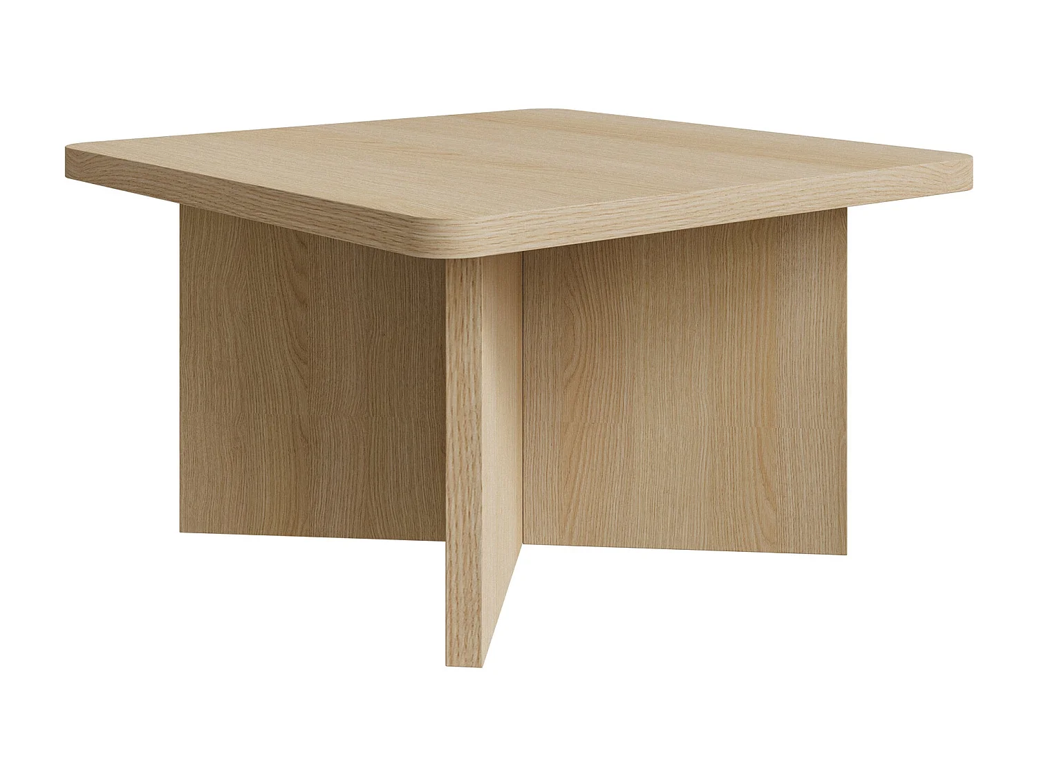 Table basse – 60 cm – chêne effet bois – QUBEO