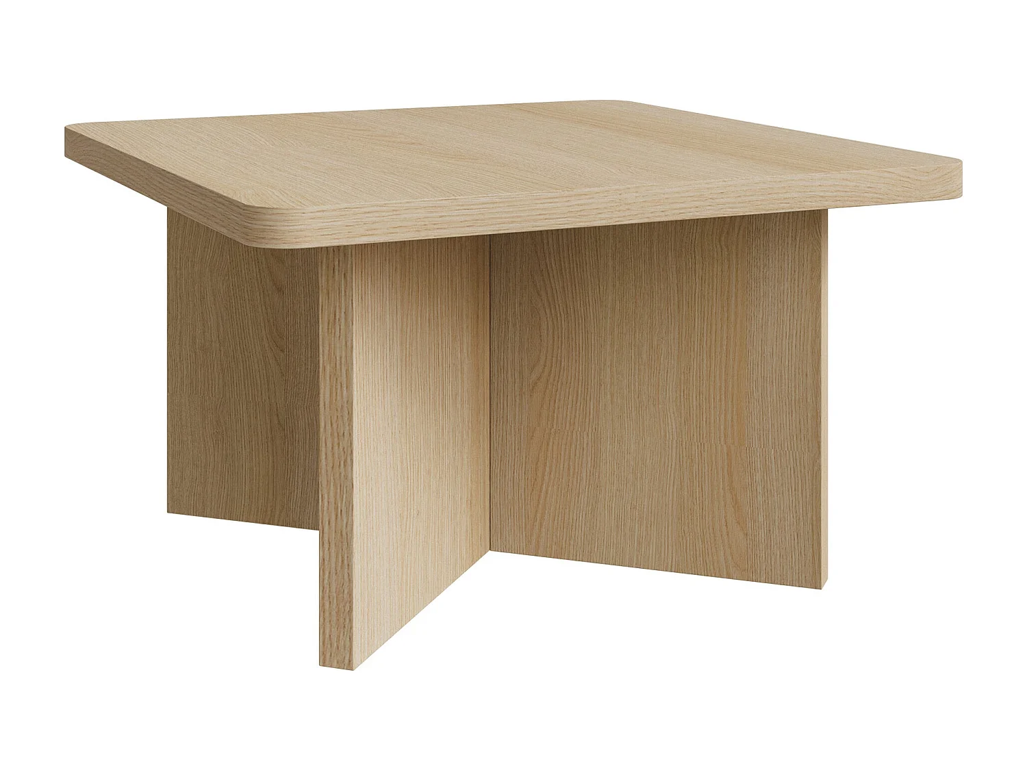 Table basse – 60 cm – chêne effet bois – QUBEO