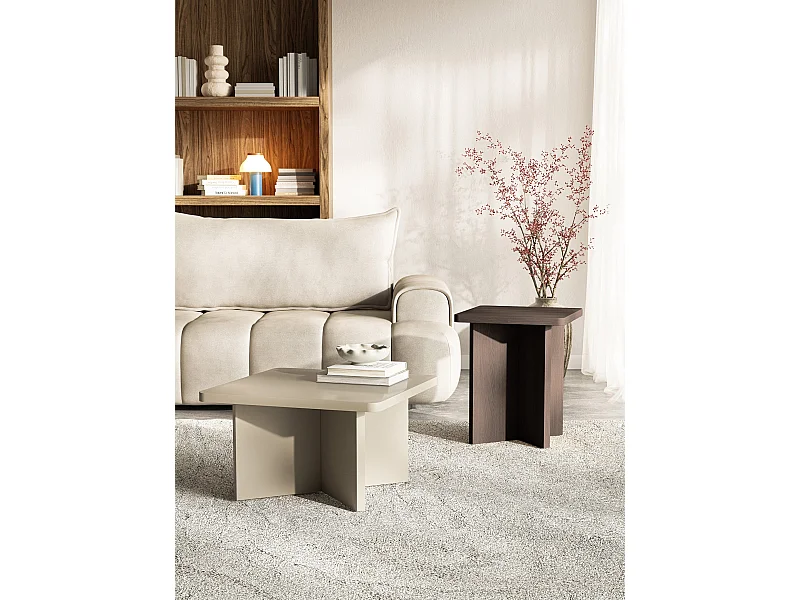 Table basse – 60 cm – gris cachemire – QUBEO