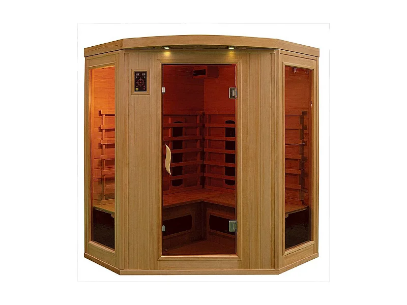 Cabine de sauna à infrarouges - 3/4 personnes - 150 x 150 x 190 cm - Bois