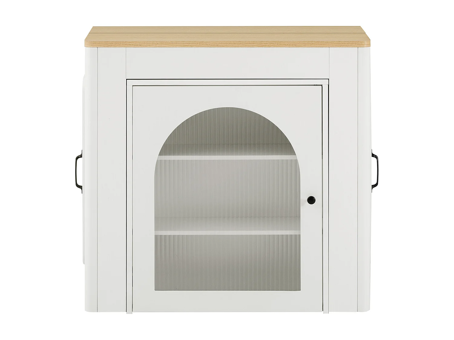 Table à manger extensible blanc – Table à 3 portes et 3 plateaux – avec prise électrique et roulettes