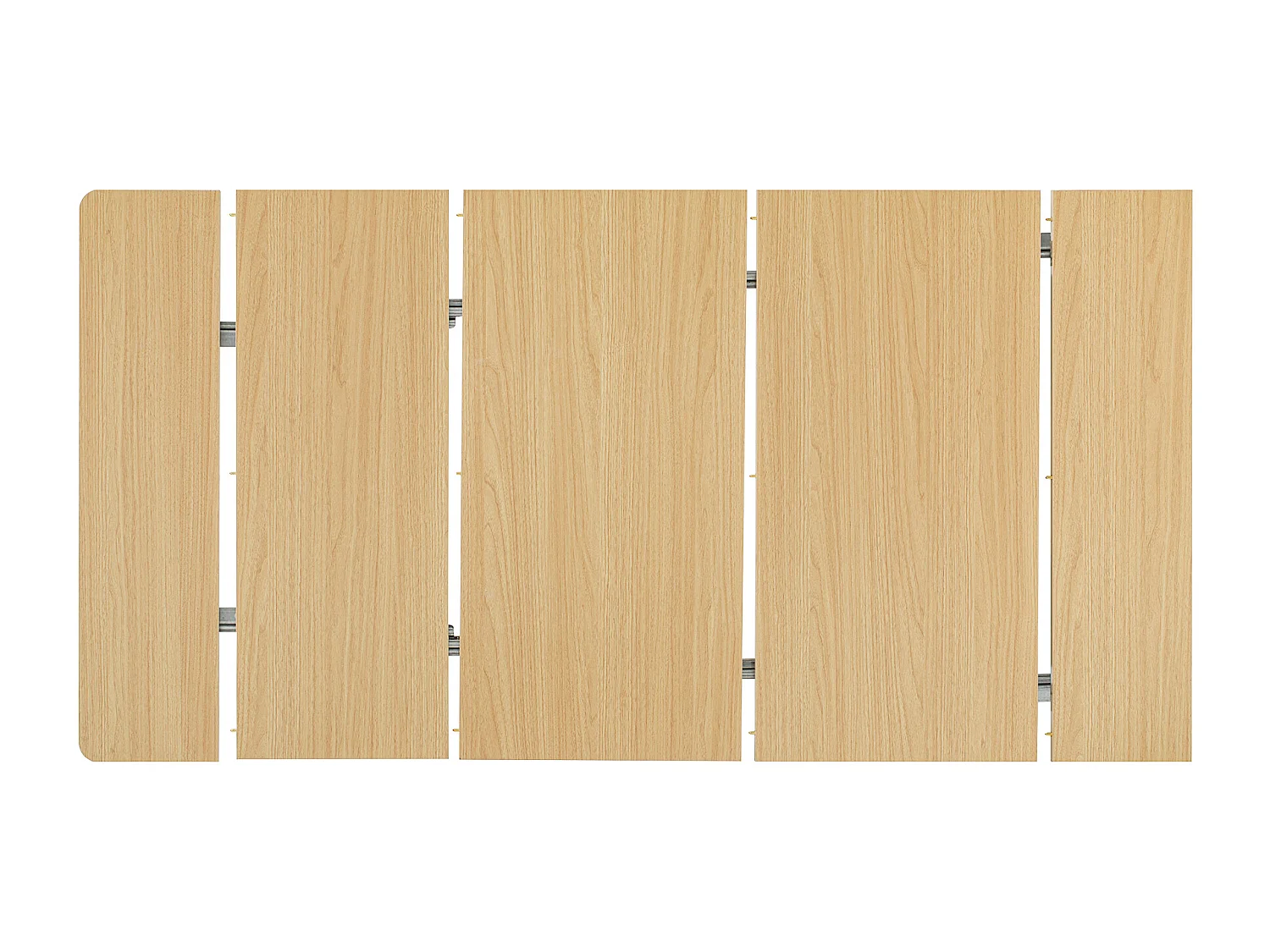 Table à manger extensible blanc – Table à 3 portes et 3 plateaux – avec prise électrique et roulettes