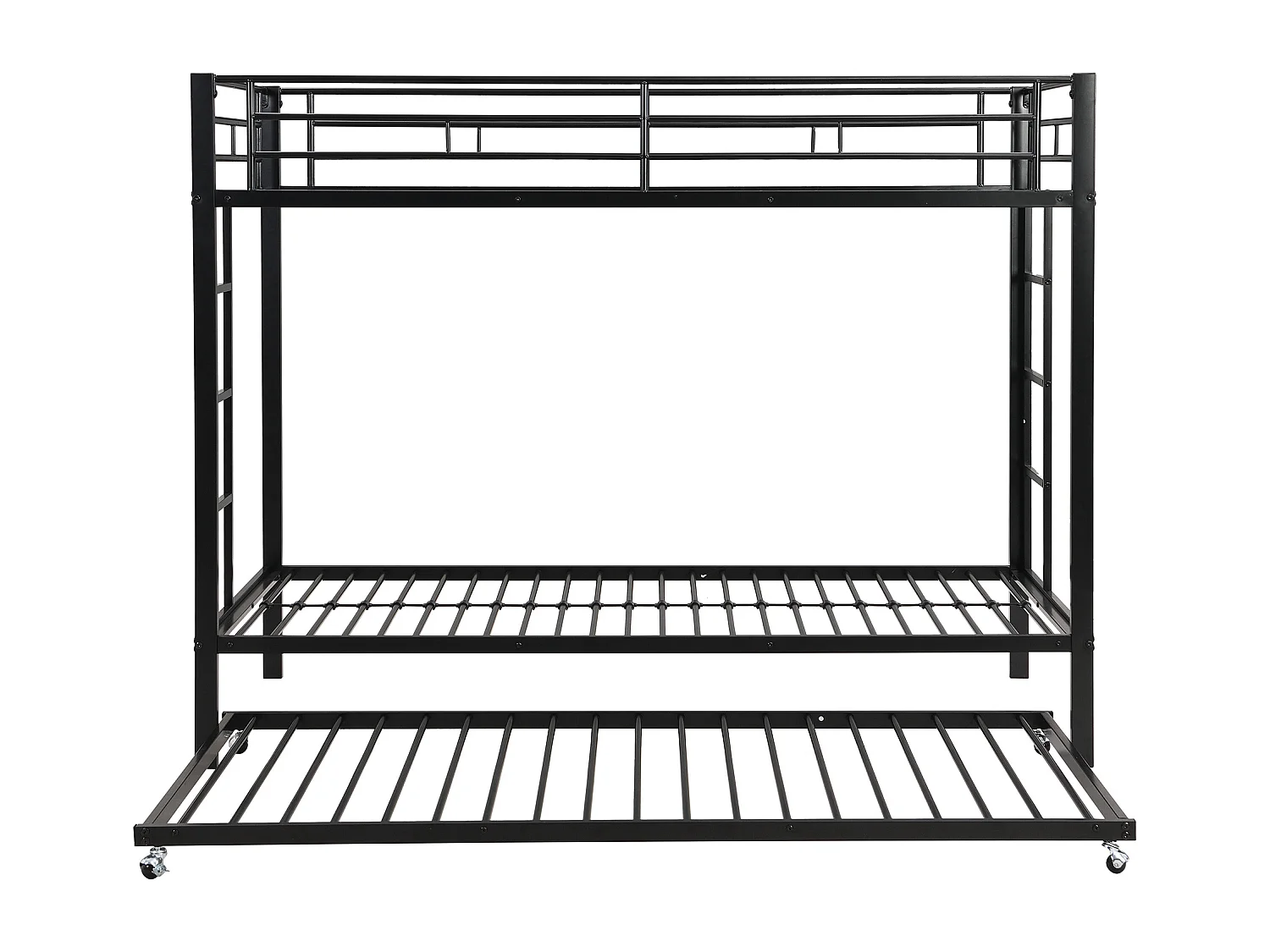 Etagenbett 90 x 200 cm – Metall – schwarz