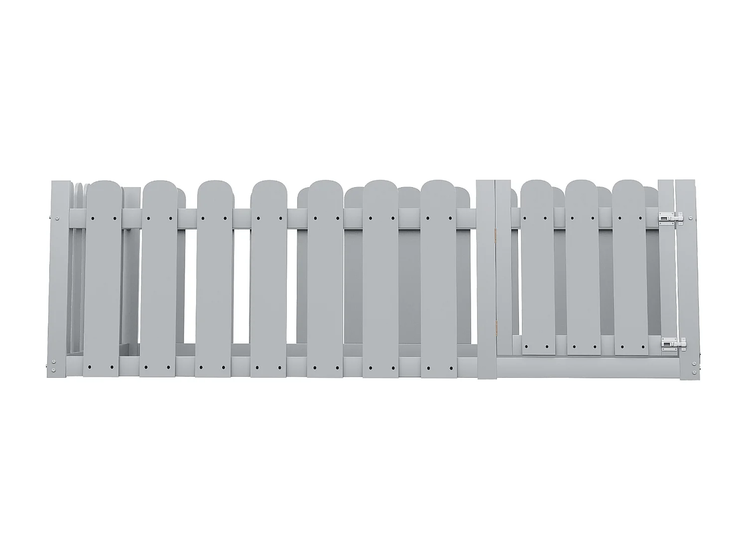 Łóżko dziecięce 140 x 200 cm - sosnowe - szare - materac nie jest wliczony w cenę