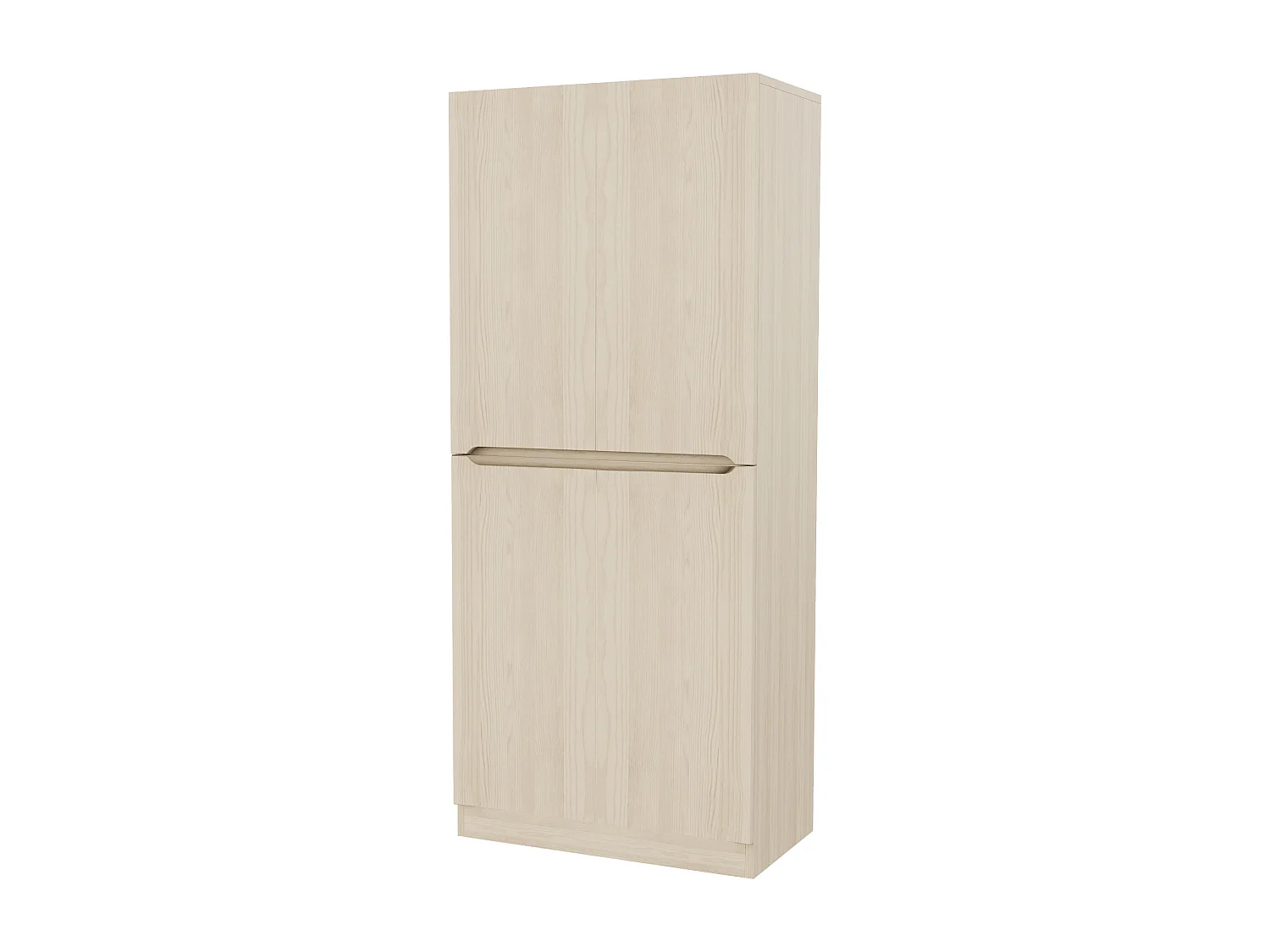 Armario de madera - Perchero de 4 puertas con barra para colgar - Numerosos compartimentos de almacenamiento