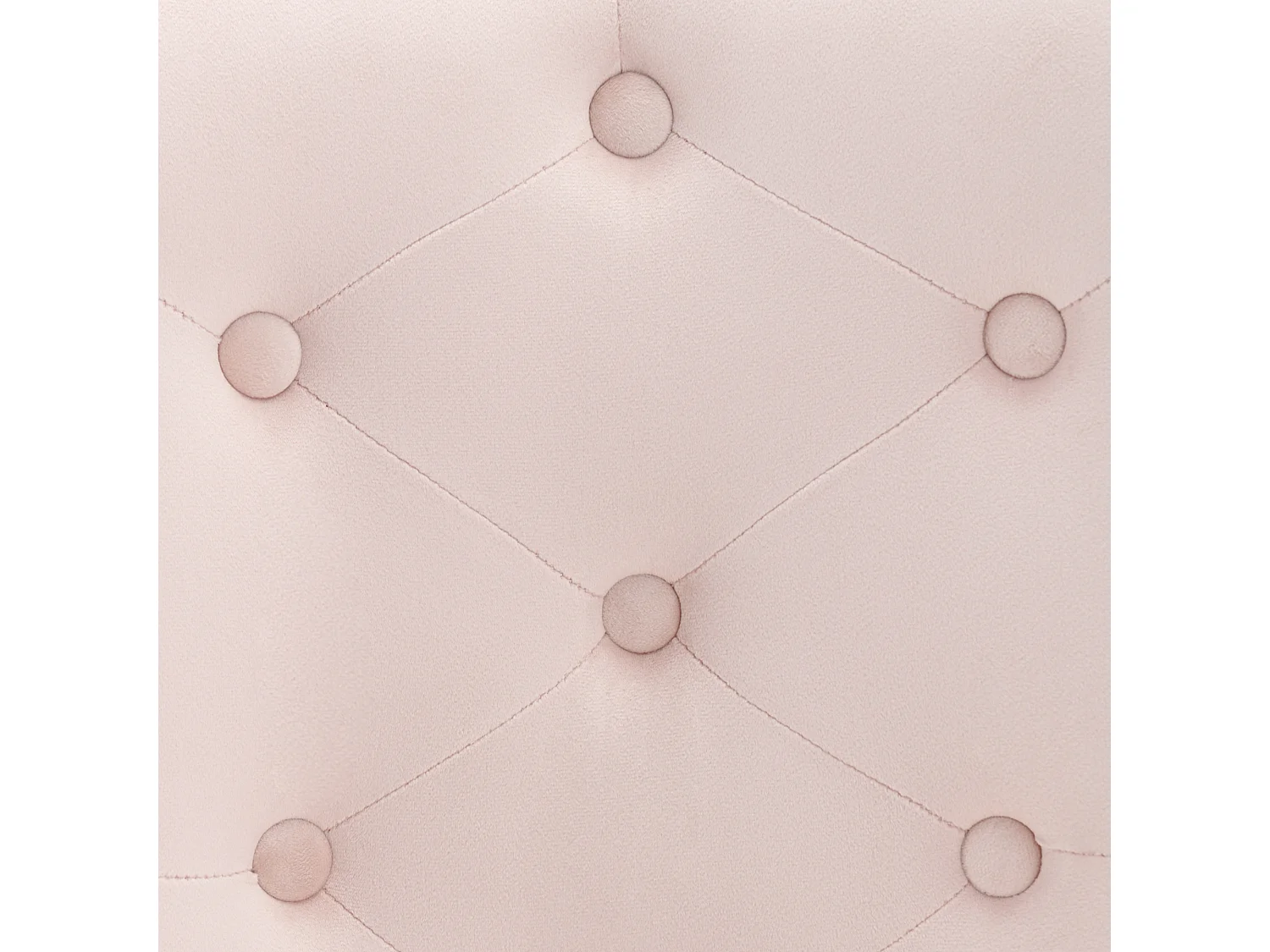 Lot de 6 chaises en velours avec coussin lombaire et pieds métal, dossier capitonné – rose