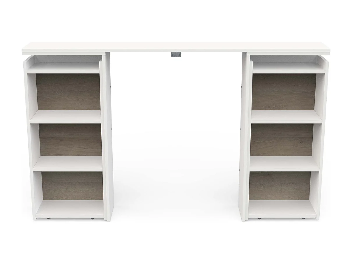 Tête de lit pour lit 140 / 160 cm décor chêne et blanc mat - CLYDE