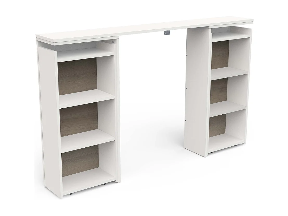 Tête de lit pour lit 140 / 160 cm décor chêne et blanc mat - CLYDE