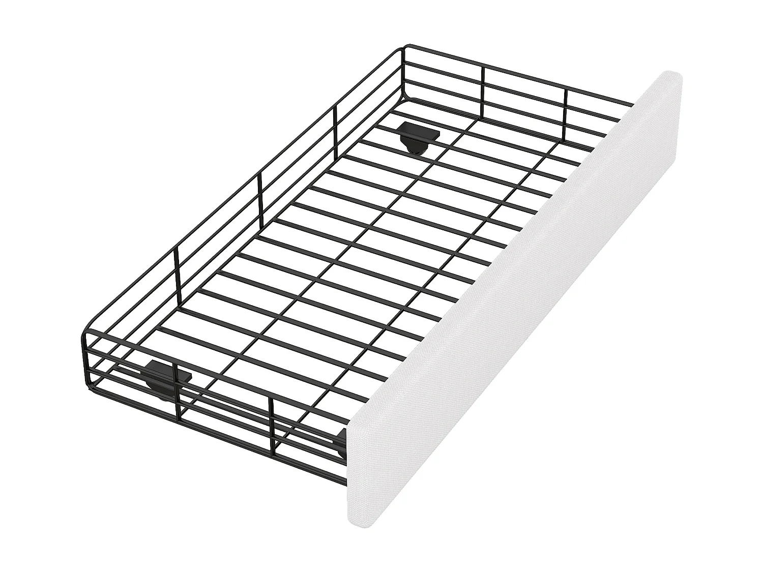 Kinderbett 90 x 200 cm – mit 2 Schubladen – Hellbeige