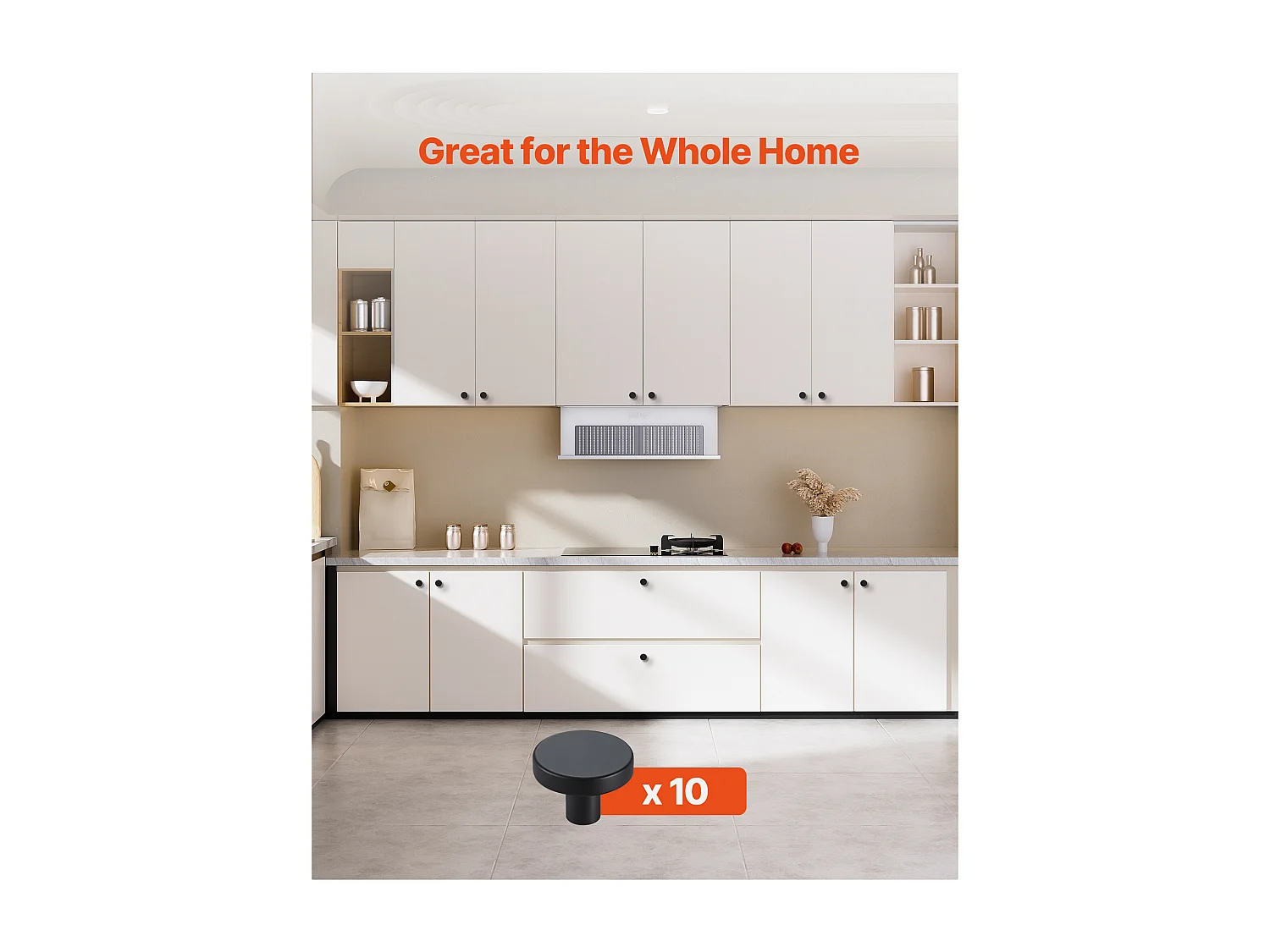 Meubelknoop SucceBuy, Set van 10, Kastknop, 3,2 cm, in Zinklegering, Paddenstoelvorm, met Schroeven, Knop voor Lades, Deuren, Commodes, Zwart