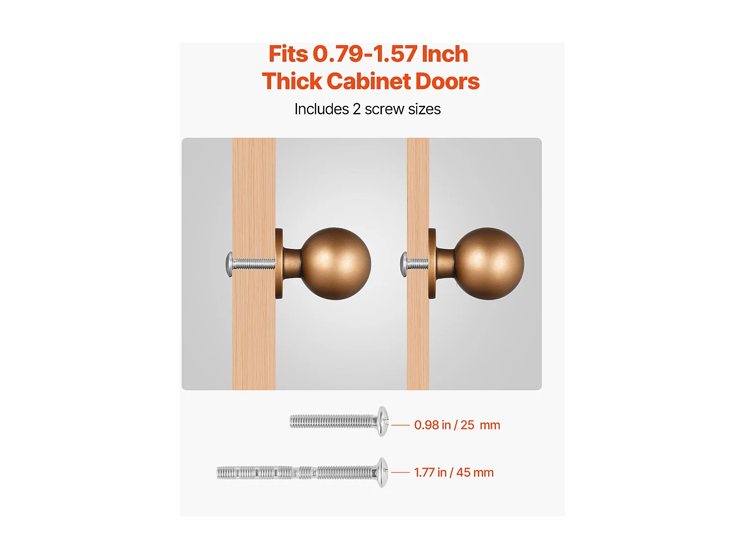 Bouton de Meuble SucceBuy, Lot de 12, Poignée de Placard, 2,5 cm, Alliage de Zinc, Forme Ronde, avec Vis, Bouton pour Tiroirs, Portes, Commodes, Armoires