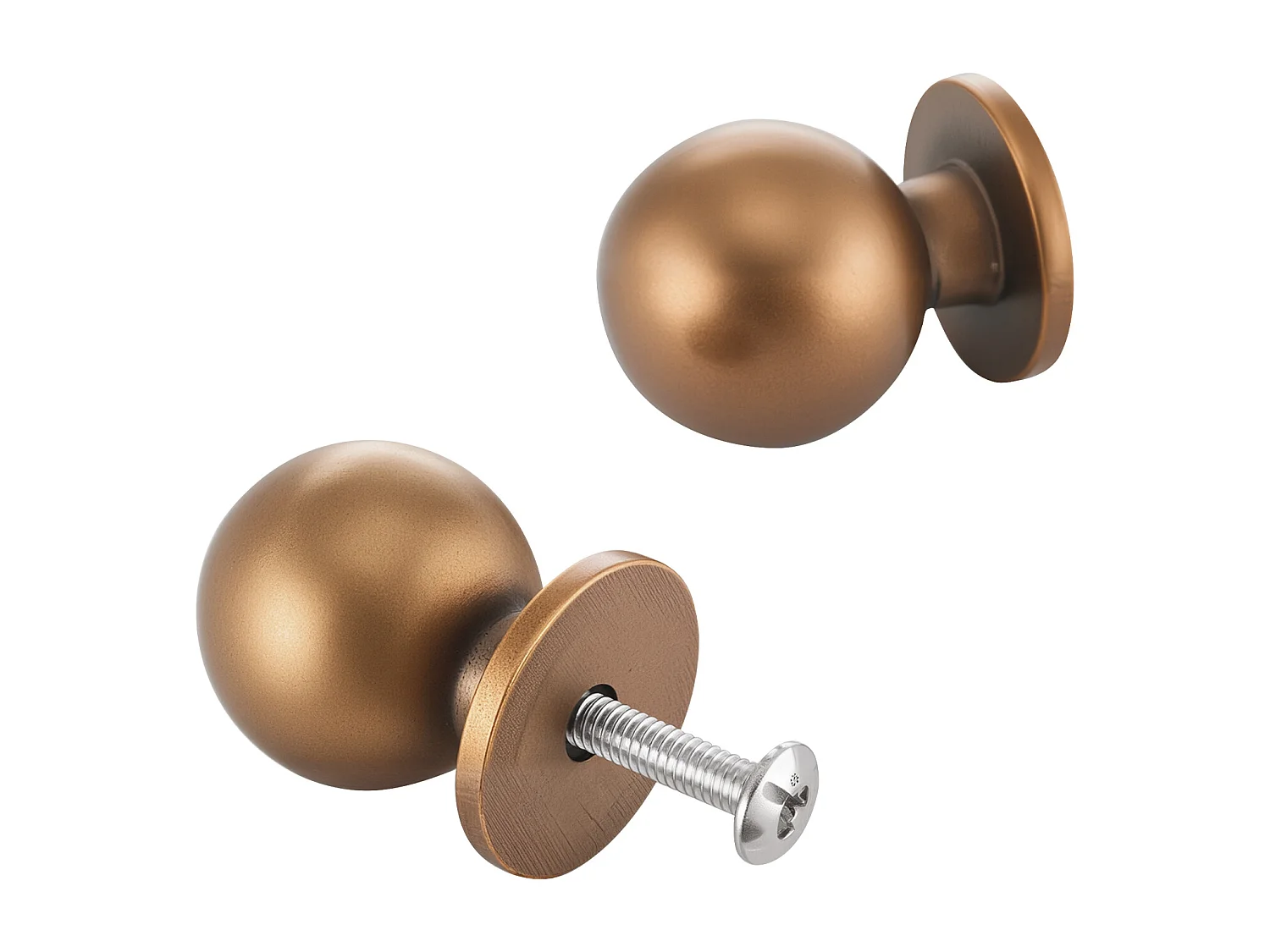 Bouton de Meuble SucceBuy, Lot de 12, Poignée de Placard, 2,5 cm, Alliage de Zinc, Forme Ronde, avec Vis, Bouton pour Tiroirs, Portes, Commodes, Armoires