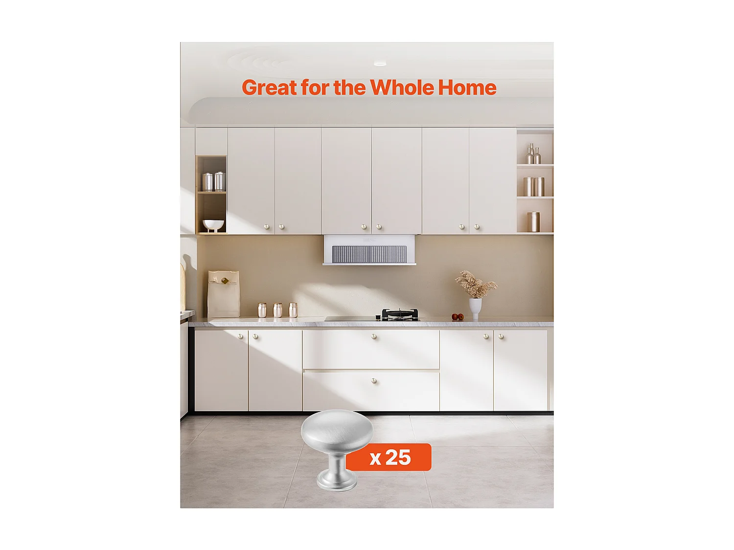 Meubelknoop SucceBuy, Set van 25, Kastknop, 2,8 cm, in Zinklegering, Paddenstoelvorm, met Schroeven, Knop voor Lades, Deuren, Commodes