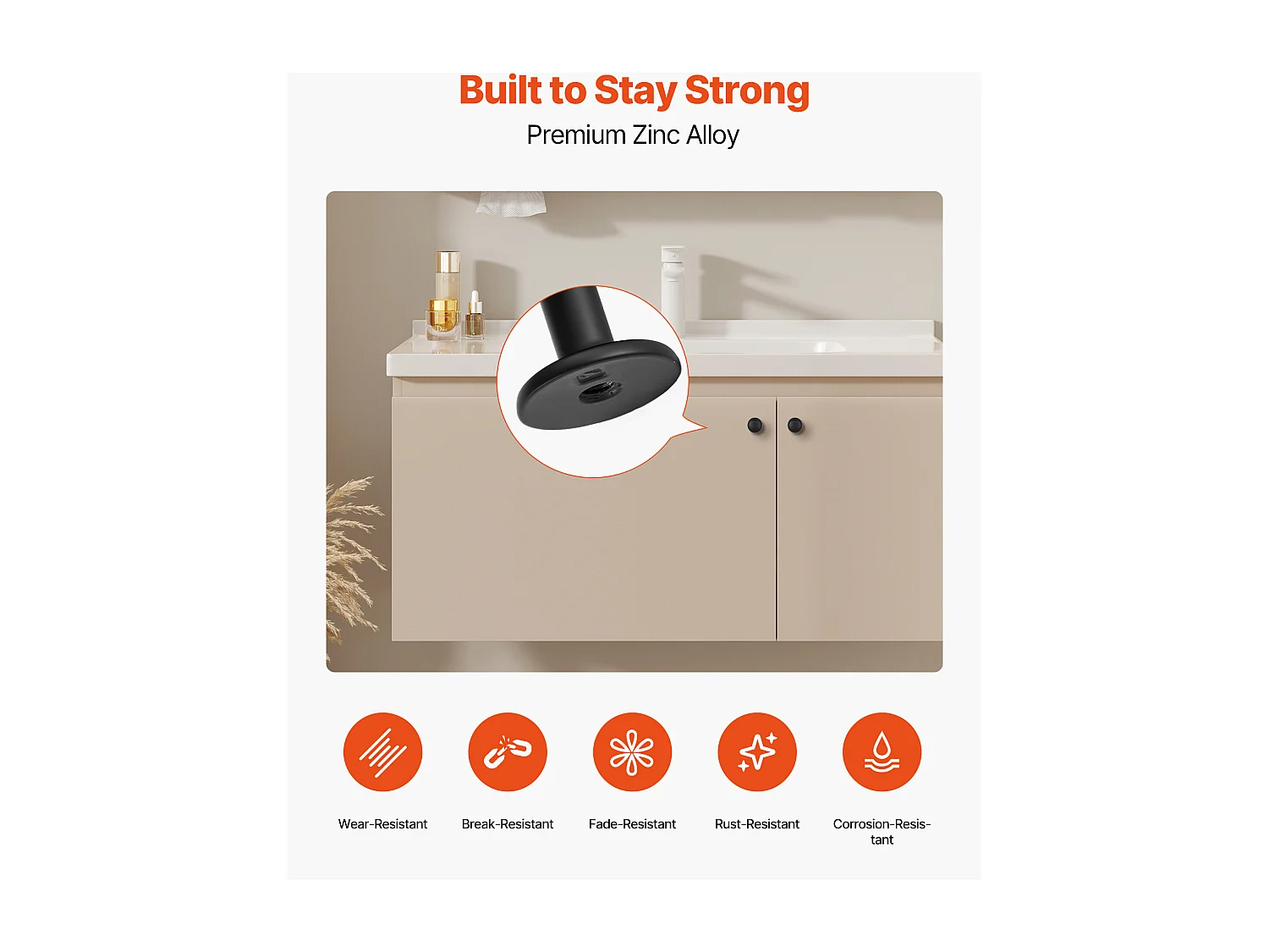 Meubelknoop SucceBuy, Set van 30, Kastknop, 3 cm, in Zinklegering, in Paddenstoelvorm, met Schroeven, Knop voor Lades, Deuren, Commodes