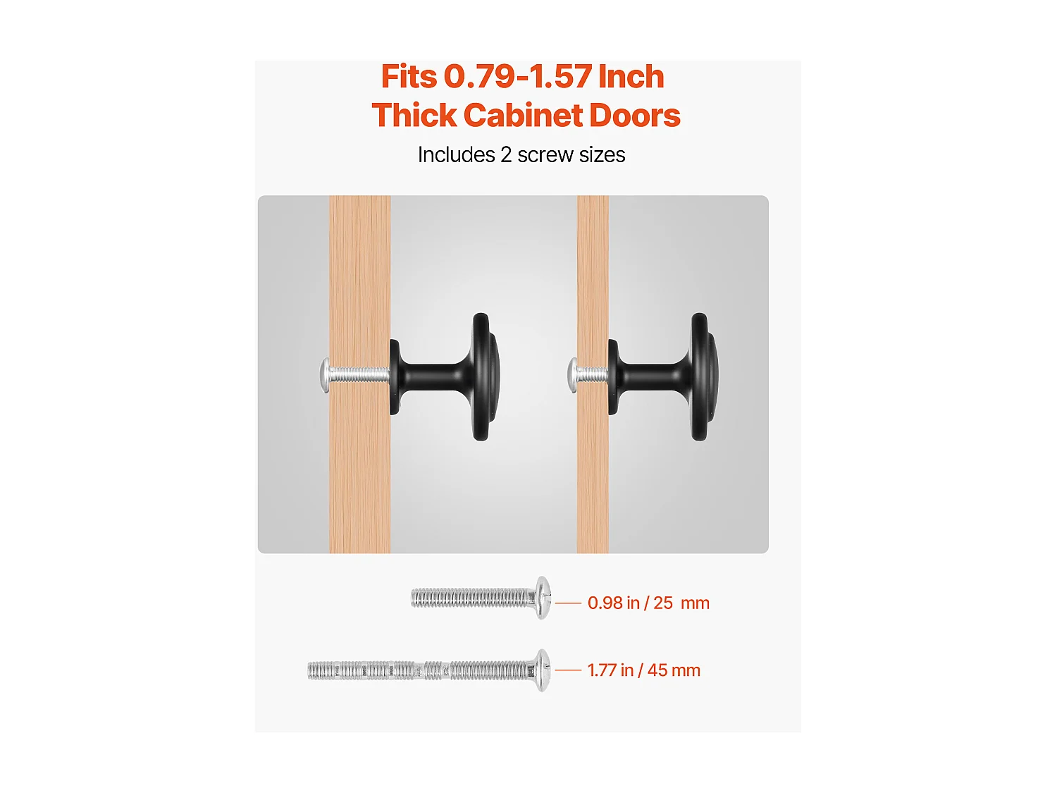 Meubelknoop SucceBuy, Set van 30, Kastknop, 3 cm, in Zinklegering, in Paddenstoelvorm, met Schroeven, Knop voor Lades, Deuren, Commodes