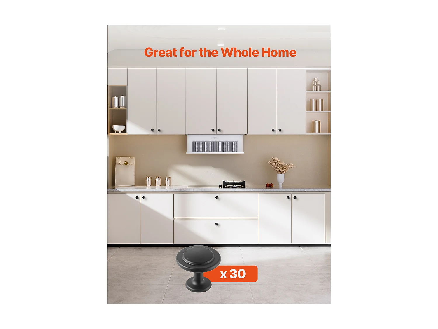 Meubelknoop SucceBuy, Set van 30, Kastknop, 3 cm, in Zinklegering, in Paddenstoelvorm, met Schroeven, Knop voor Lades, Deuren, Commodes