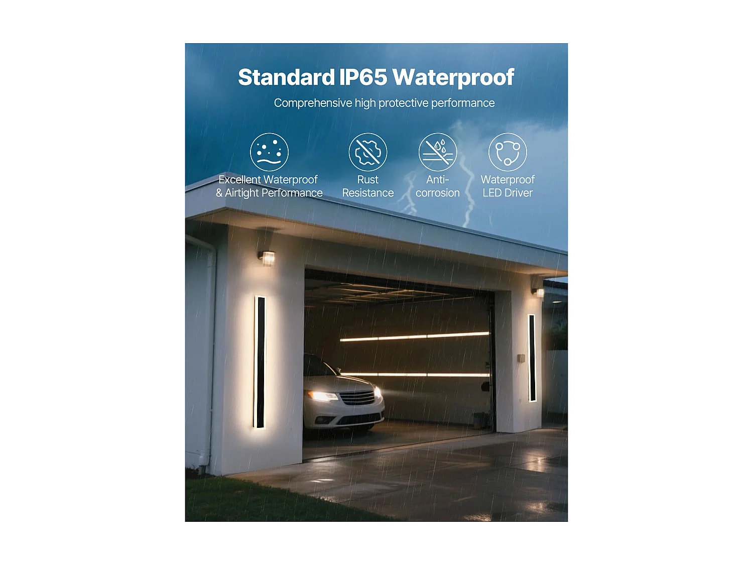 Applique a Parete SucceBuy Esterno, 18 W, Illuminazione Esterna a Parete, Lotto di 2, Applique a Parete Moderne LED 1 m, Regolabile 2700 K-6000 K