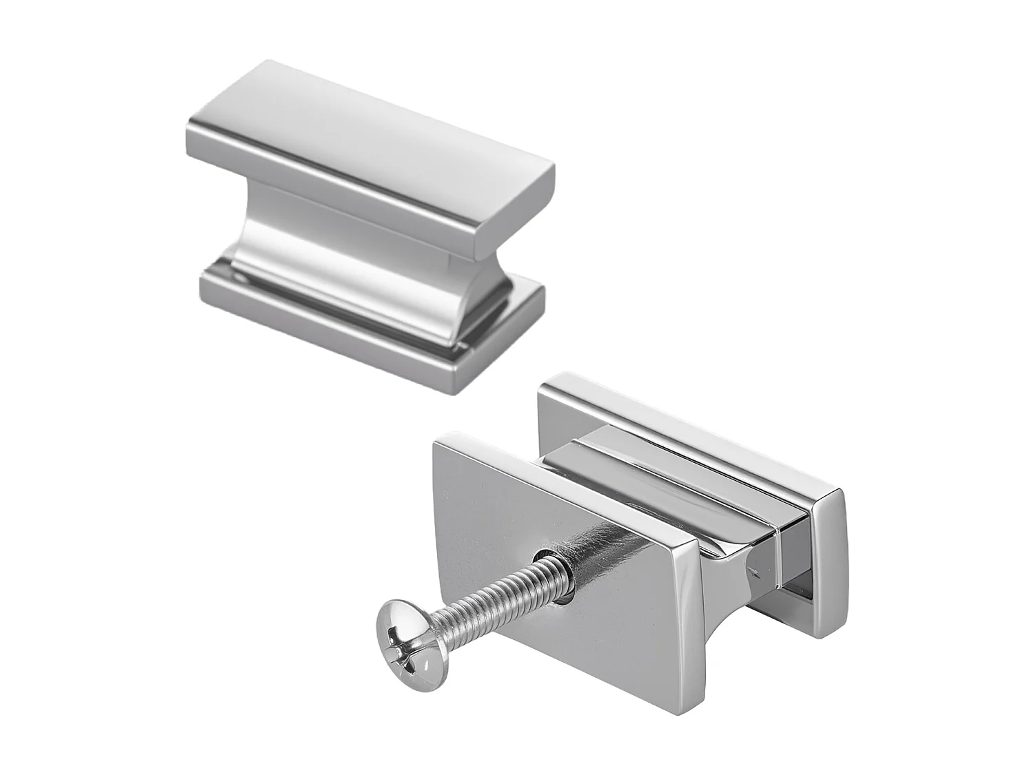 Meubelknoop SucceBuy, Set van 10, Kastknop, 3,6 cm, in Zinklegering, Rechthoekig, met Schroeven, Knop voor Lades, Deuren, Commodes