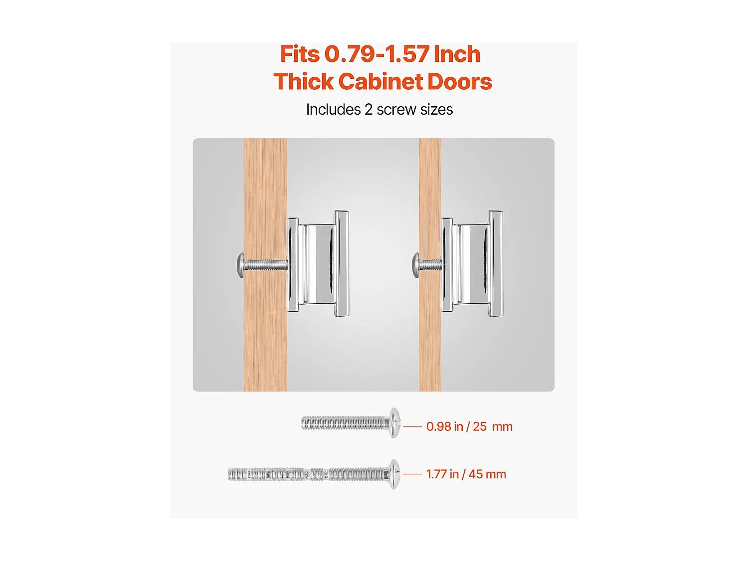 Meubelknoop SucceBuy, Set van 10, Kastknop, 3,6 cm, in Zinklegering, Rechthoekig, met Schroeven, Knop voor Lades, Deuren, Commodes
