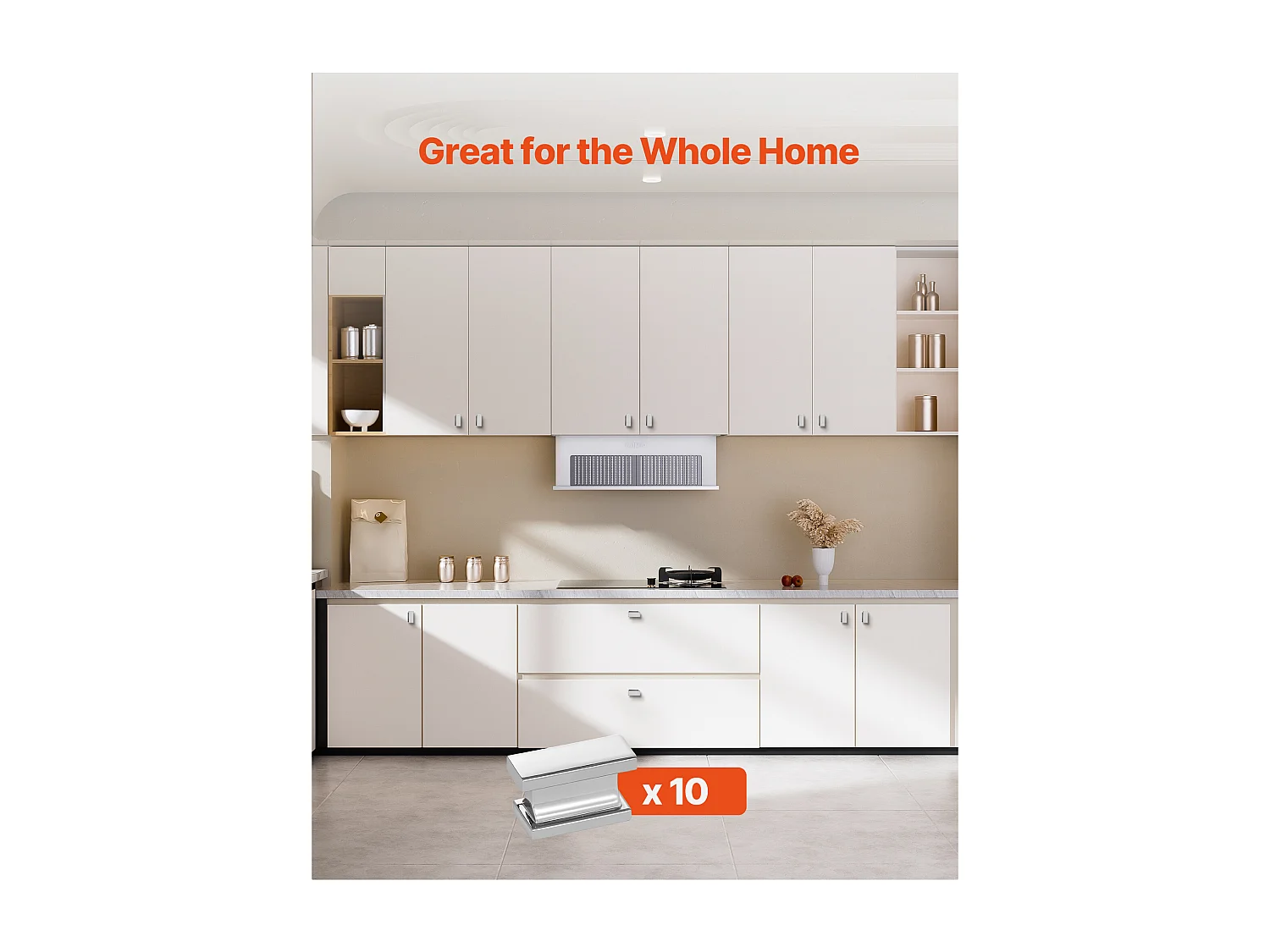 Meubelknoop SucceBuy, Set van 10, Kastknop, 3,6 cm, in Zinklegering, Rechthoekig, met Schroeven, Knop voor Lades, Deuren, Commodes