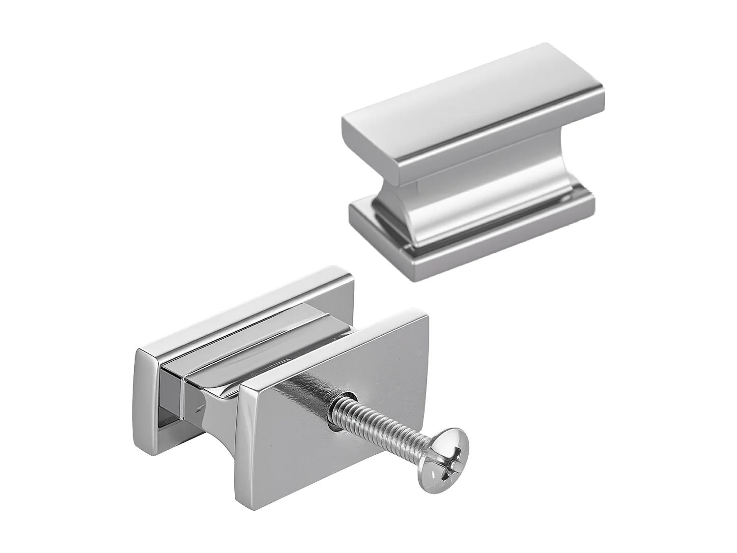 Meubelknoop SucceBuy, Set van 10, Kastknop, 3,6 cm, in Zinklegering, Rechthoekig, met Schroeven, Knop voor Lades, Deuren, Commodes