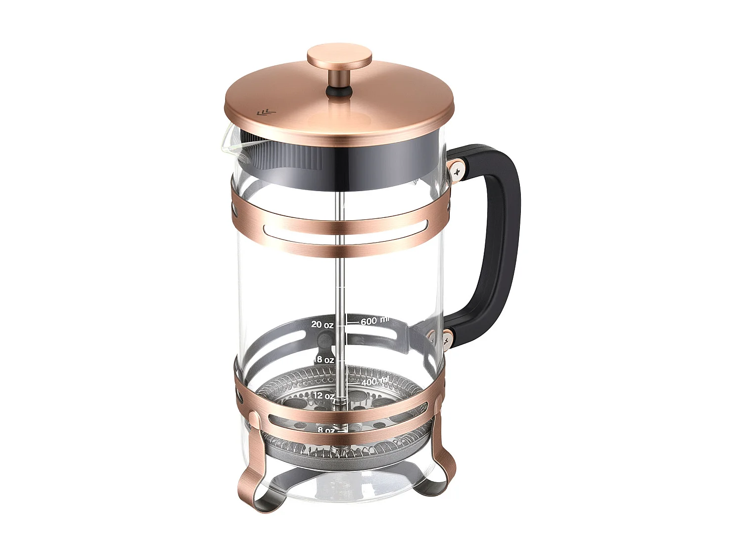 Cafetière à Piston SucceBuy en Verre Borosilicaté Capacité 1 L, Presse à Café avec Filtre en Acier Inoxydable, Grande Théière à Piston, Infusion à Froid