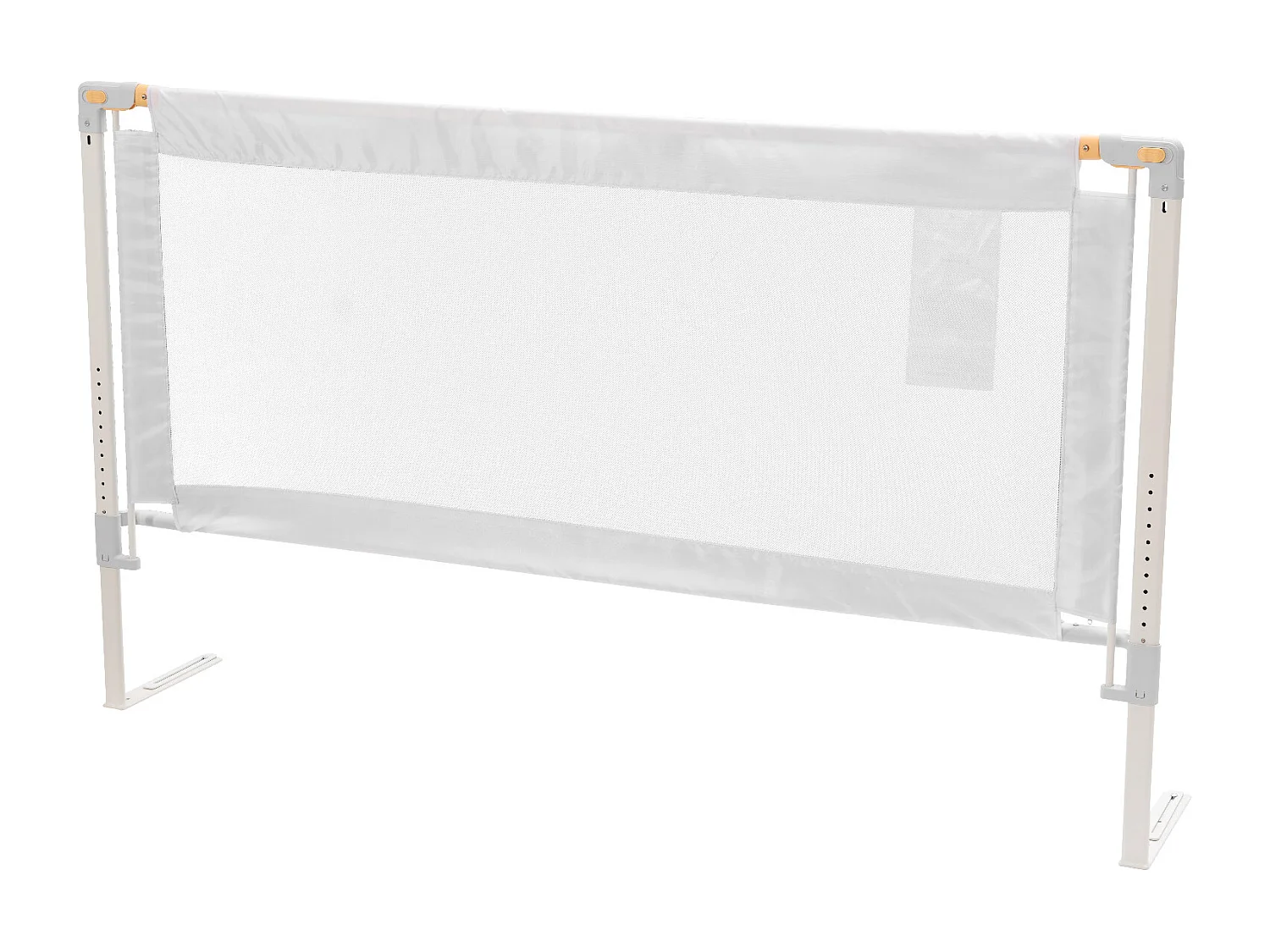 Barrière de Sécurité SucceBuy de Lit pour Enfants, Longueur 1,5 m, Barrière de Lit pour Tout-petits, avec Tube en Fer Renforcé, Hauteur Réglable 68-89 cm