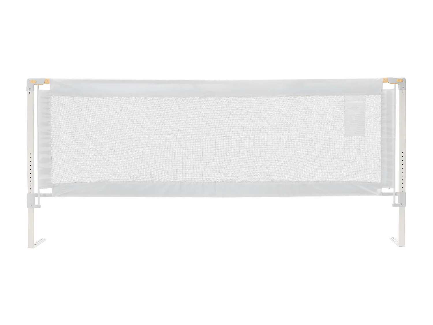 Kindergitter SucceBuy für Kinderbett, Länge 2 m, Bettgitter für Kleinkinder, mit Verstärktem Eisenrohr, Verstellbare Höhe 68-89 cm