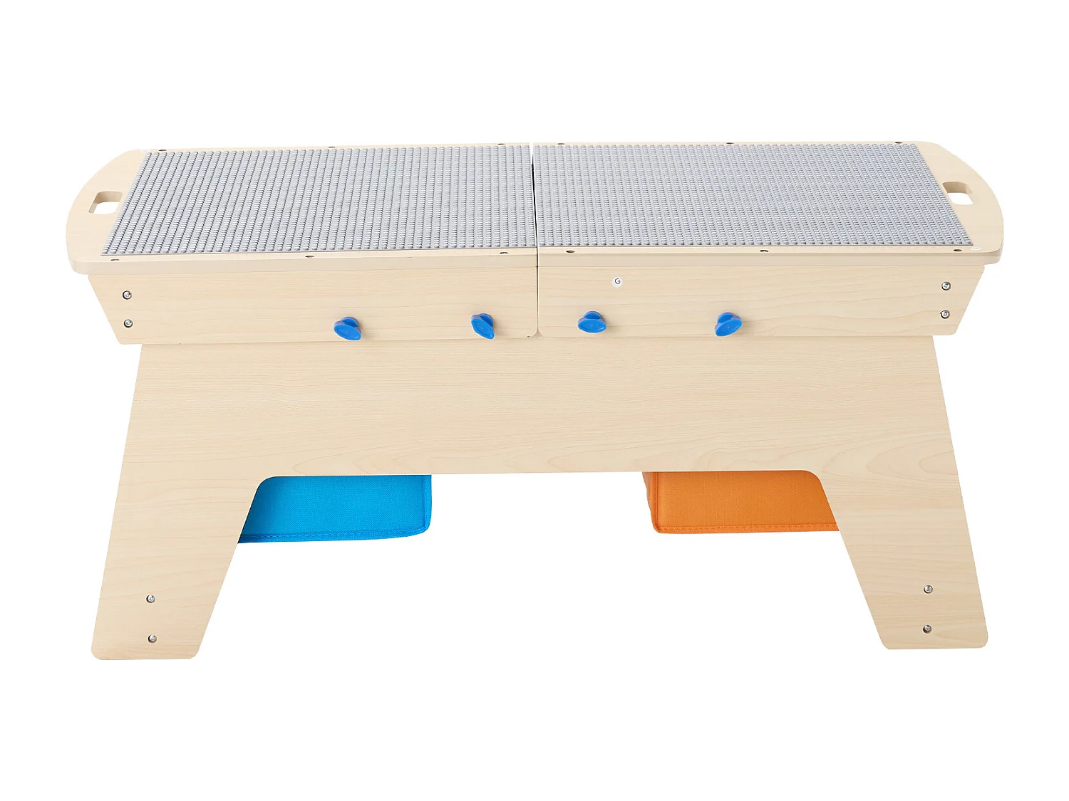 Table d'Activités SucceBuy pour Enfants avec 200 Blocs de Construction, Table de Jeu Multifonction en Bois, avec 3 Bacs de Rangement de Grand Espace