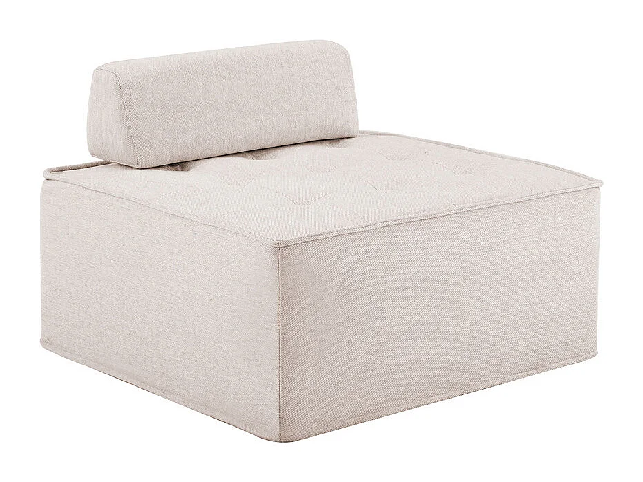 Fauteuil de salon, pouf, pour chambre d'amis ou chambre d'enfant, beige