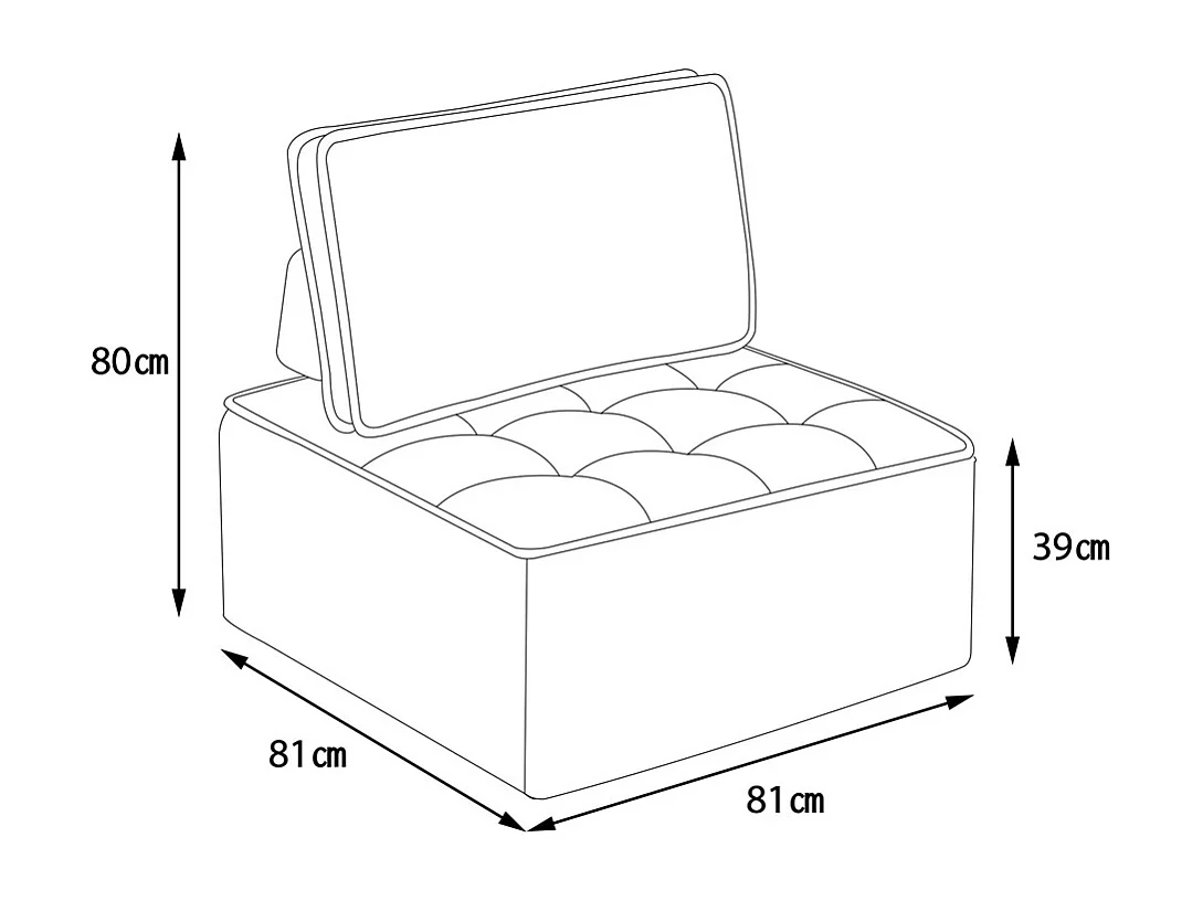 Fauteuil de salon, pouf, pour chambre d'amis ou chambre d'enfant, gris