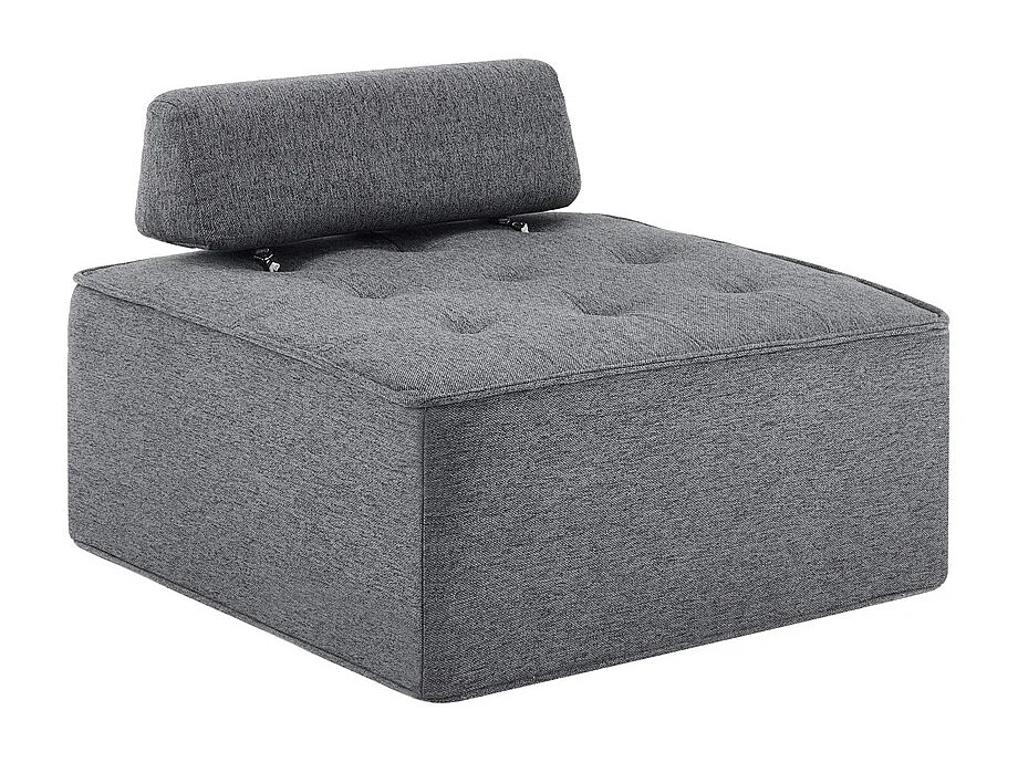 Fauteuil de salon, pouf, pour chambre d'amis ou chambre d'enfant, gris