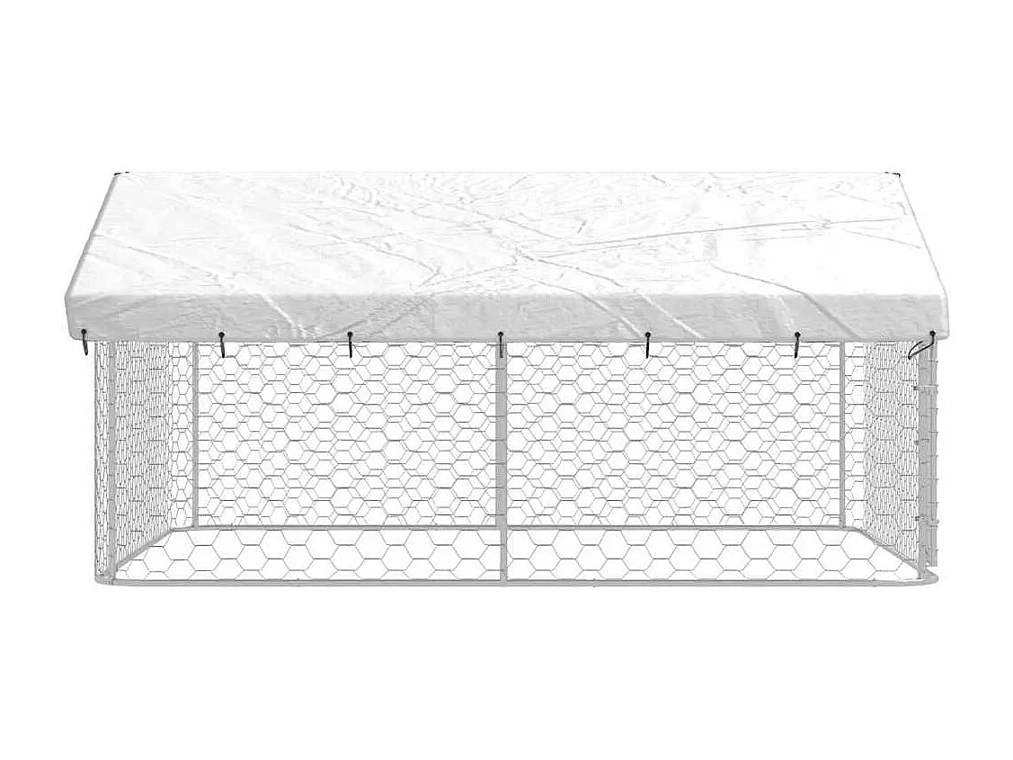 Canil Externo Grande com Telhado Resistente - 300x300x150 cm para Cães