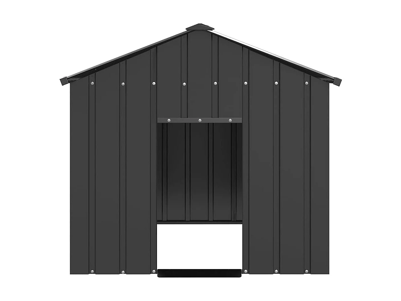 Casota para cães com telhado 113x153x101 cm aço galvanizado