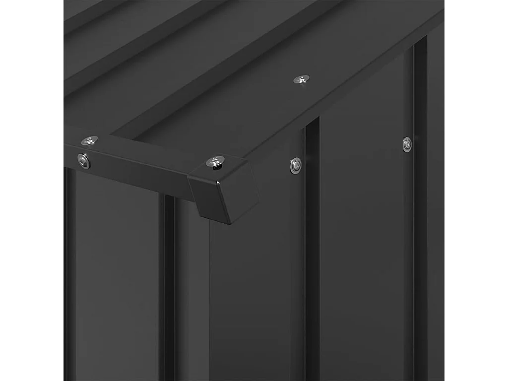 Casota para cães com telhado 113x153x101 cm aço galvanizado