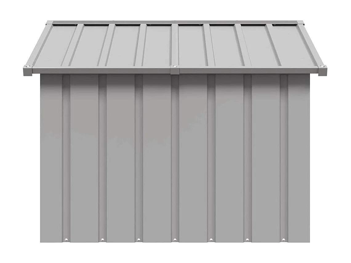Niche pour chien 116,5 x 103 x 81,5 cm en acier galvanisé anthracite