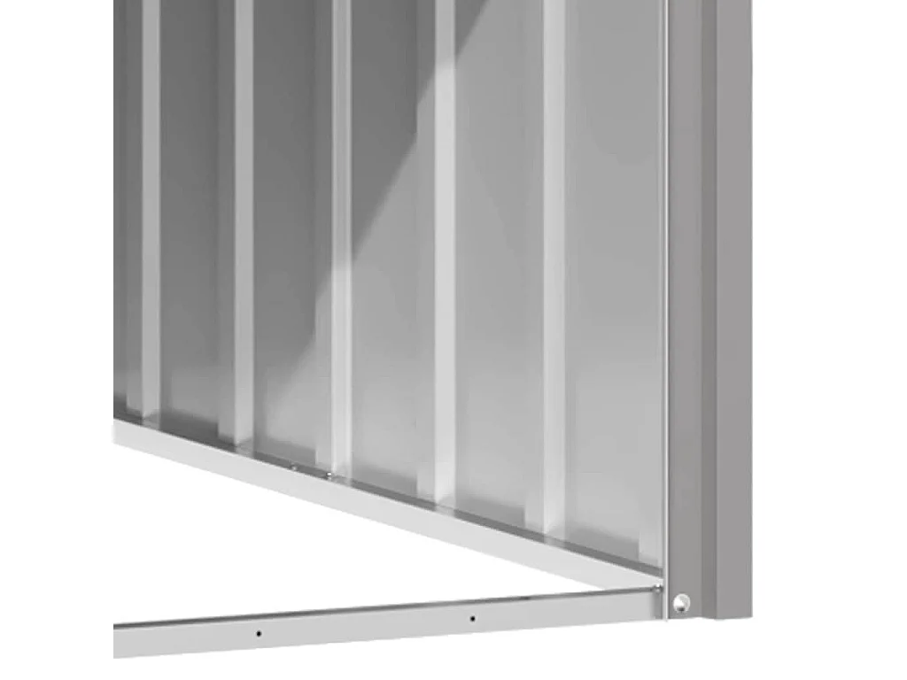 Niche pour chien 116,5 x 103 x 81,5 cm en acier galvanisé anthracite