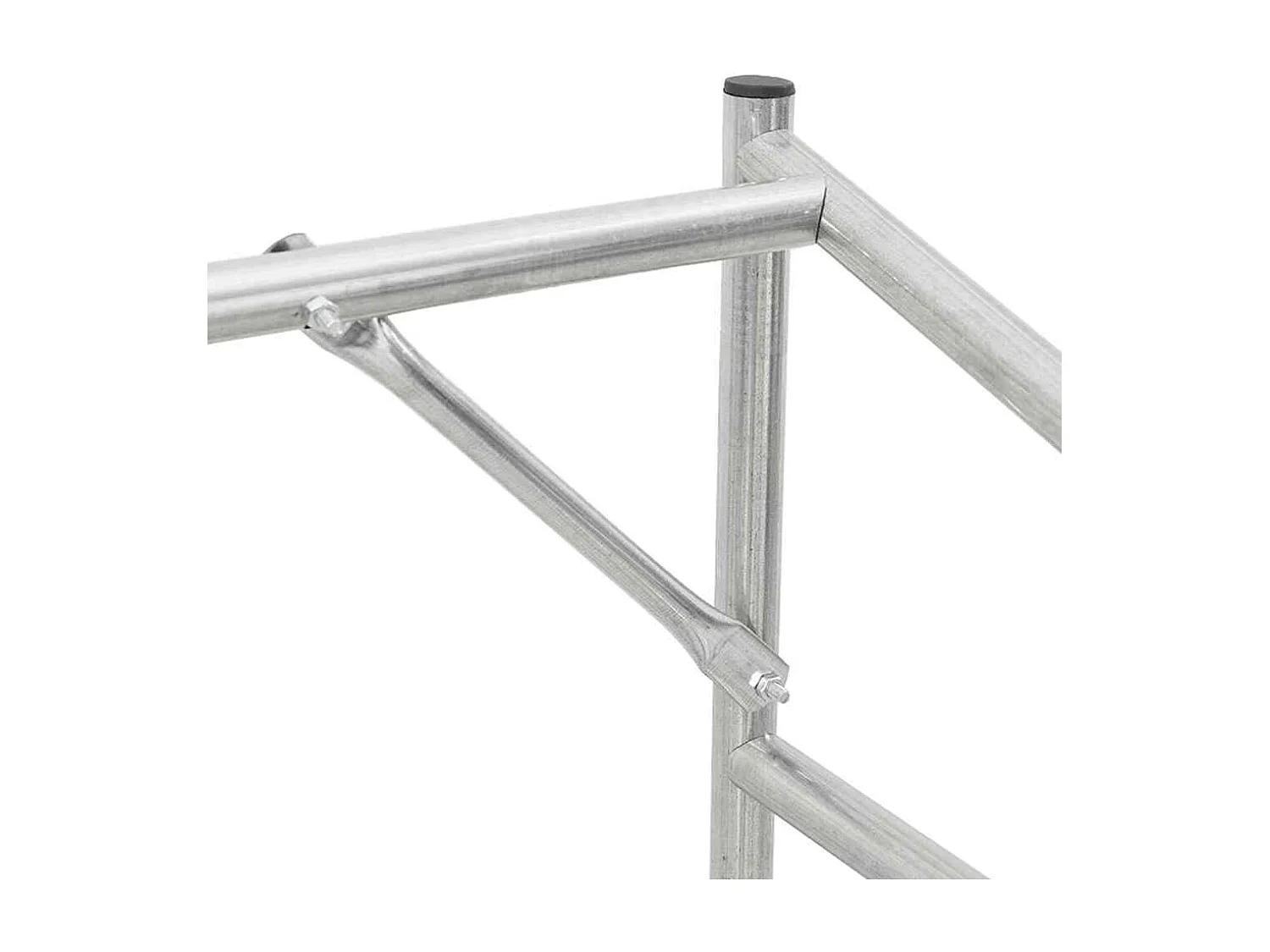 Stojak na drewno opałowe z pokrowcem przeciwdeszczowym, 200,5x60,5x110,5 cm, ocynkowana stal.